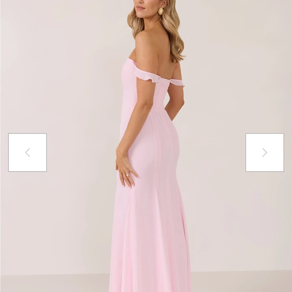 Chic Strapless Pink Gown Perfect for Bridesmaid Dress - Picture 5 of 7